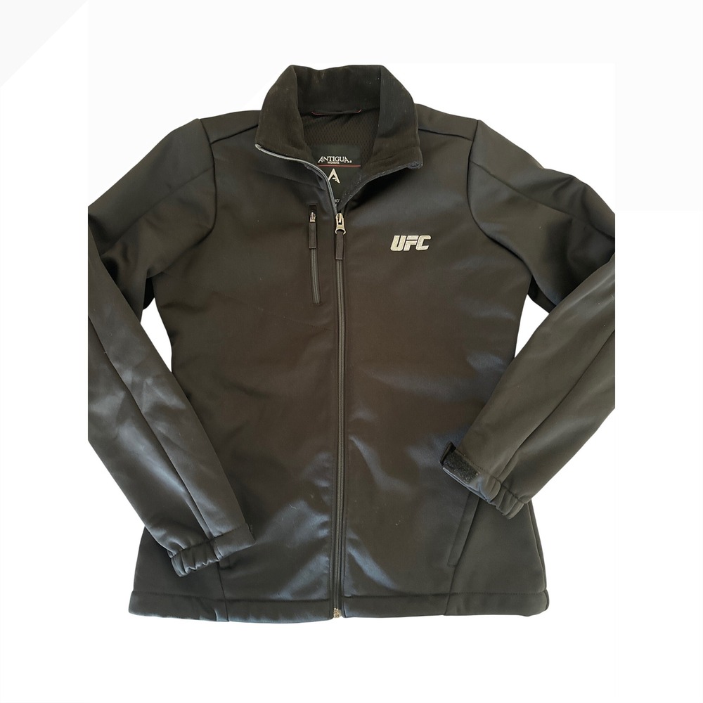 Antigua UFC Jacket Lightweight Cold Weather Water Resistant Black Women's‎ Small